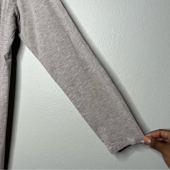 J. Jill Women Top Large Tan Luxe Supima‎ Turtleneck Tunic Oatmeal Perfect - Picture 7 of 8